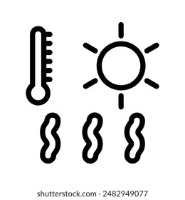 Diseño de iconos de línea de Vector térmico