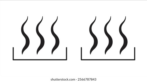 Heat vector line icon illustration