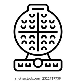 Heat waffle maker icon outline vector. Iron machine. Cooker baking