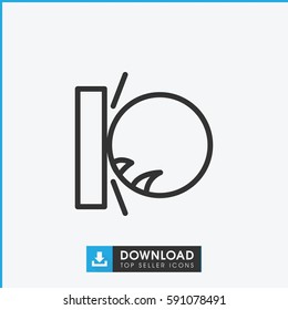 heat the wall emot icon. Simple outline heat the wall emot vector icon. On white background.