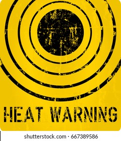 Heat Warning Sign,vector Illustration