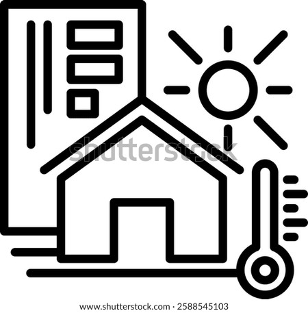 Heat Wave Icon Line Vector Illustration