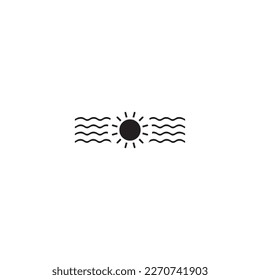 heat wave icon symbol sign vector