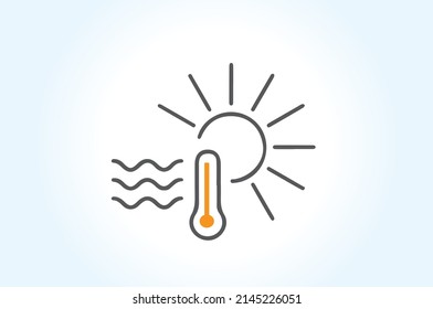 heat wave icon vector design