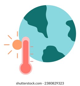 Heat wave natural disaster element. Vector illustration with natural disaster theme and flat vector style. Editable vector.