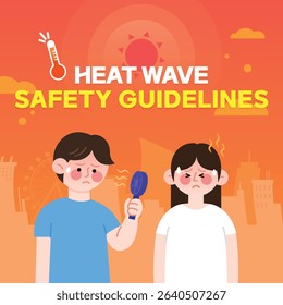 Heat Wave Safety GuidelinesVector Graphics