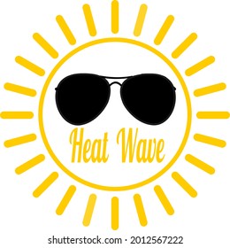Heat wave sun wearing sunglasses