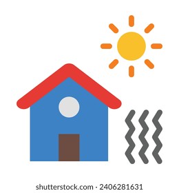 Heat Wave Vector Flat Icon For Personal And Commercial Use.
