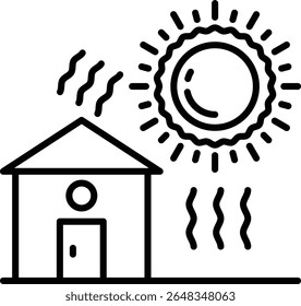 Heat wave vector icon. Can be used for printing, mobile and web applications.
