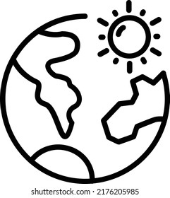 Diseño de icono de línea de vectores de ondas de calor
