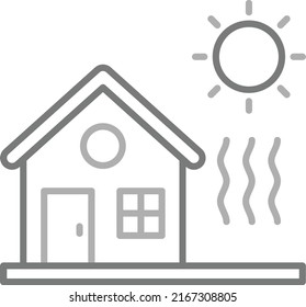 Heat Waves vector icon. Can be used for printing, mobile and web applications.