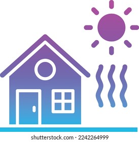 Heat Waves vector icon. Can be used for printing, mobile and web applications.
