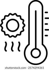 Heat Waves vector icon. Can be used for printing, mobile and web applications.