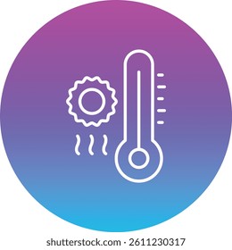 Heat Waves vector icon. Can be used for printing, mobile and web applications.