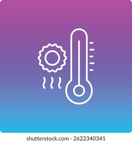 Heat Waves vector icon. Can be used for printing, mobile and web applications.