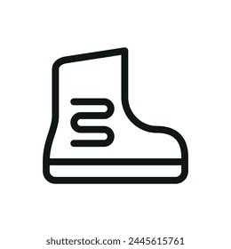 Heated boots isolated icon with editable stroke