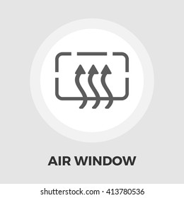 Heated car mirror icon vector. Flat icon isolated on the white background. Editable EPS file. Vector illustration.