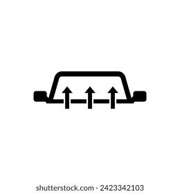 Heated Car Window. Windshield Arrows flat vector icon. Simple solid symbol isolated on white background