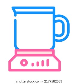 heated cup color icon vector. heated cup sign. isolated symbol illustration