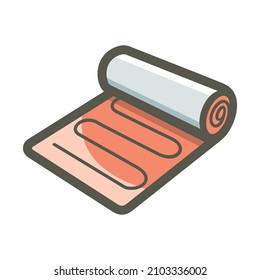 Icono del vector de piso calentado Ilustración de dibujos animados.