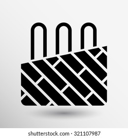 heated floor service icon vector button logo symbol concept.