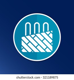 heated floor service icon vector button logo symbol concept.