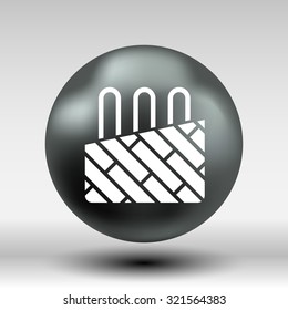 heated floor service icon vector button logo symbol concept.