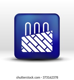 heated floor service icon vector button logo symbol concept.