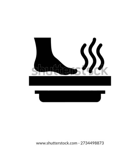 Heated Foot Therapy Icon Representing Warmth and Relaxation