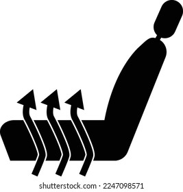 Heated seat icon on white background. Heated seat high. flat style.
