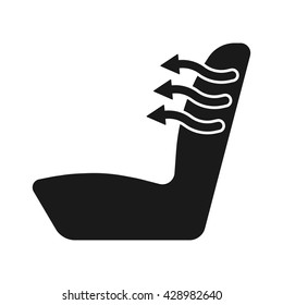 Heated seats  icon Vector Illustration on the white background.