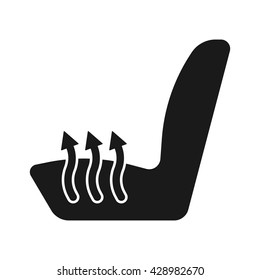 Heated seats icon Vector Illustration on the white background.