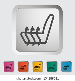 Heated set high. Single icon. Vector illustration.