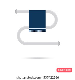 Heated towel rail color icon. Flat design for web and mobile