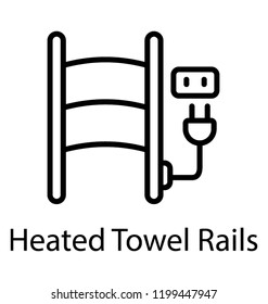A heated towel rail for heating towels before using them