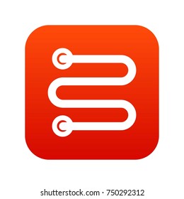 Heated towel rail icon digital red for any design isolated on white vector illustration