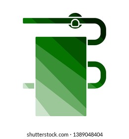 Icono de toalla calentada. Diseño de la escalera de color plana. Ilustración vectorial.