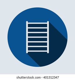 Heated towel rail icon isolated vector flat design