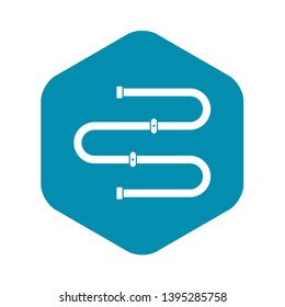 Heated towel rail icon. Simple illustration of heated towel rail vector icon for web