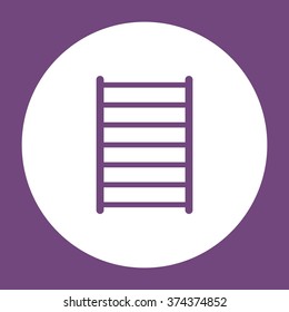 Heated towel rail icon vector flat design