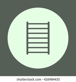 Heated towel rail icon vector