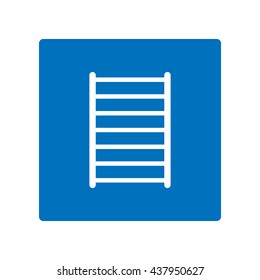 Heated towel rail icon vector
