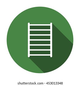 Heated towel rail icon vector