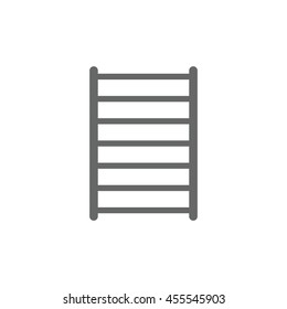 Heated towel rail icon vector