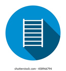 Heated towel rail icon vector