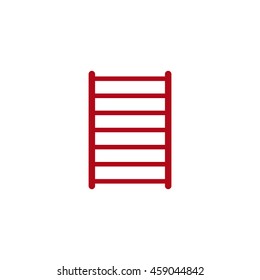 Heated towel rail icon vector
