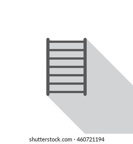 Heated towel rail icon vector