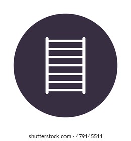 Heated towel rail icon vector