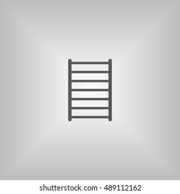 Heated towel rail icon vector