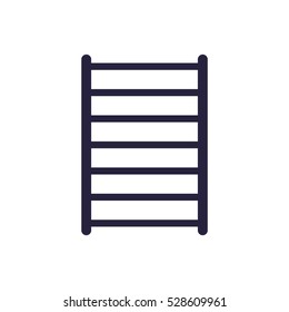 Heated towel rail icon vector